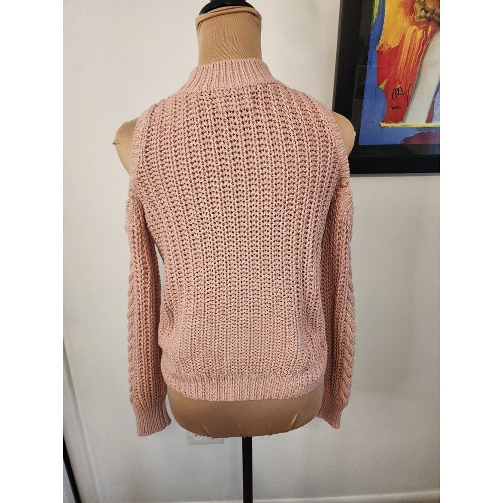 Aeropostale Small, Dusty Rose COld Shoulder Sweater